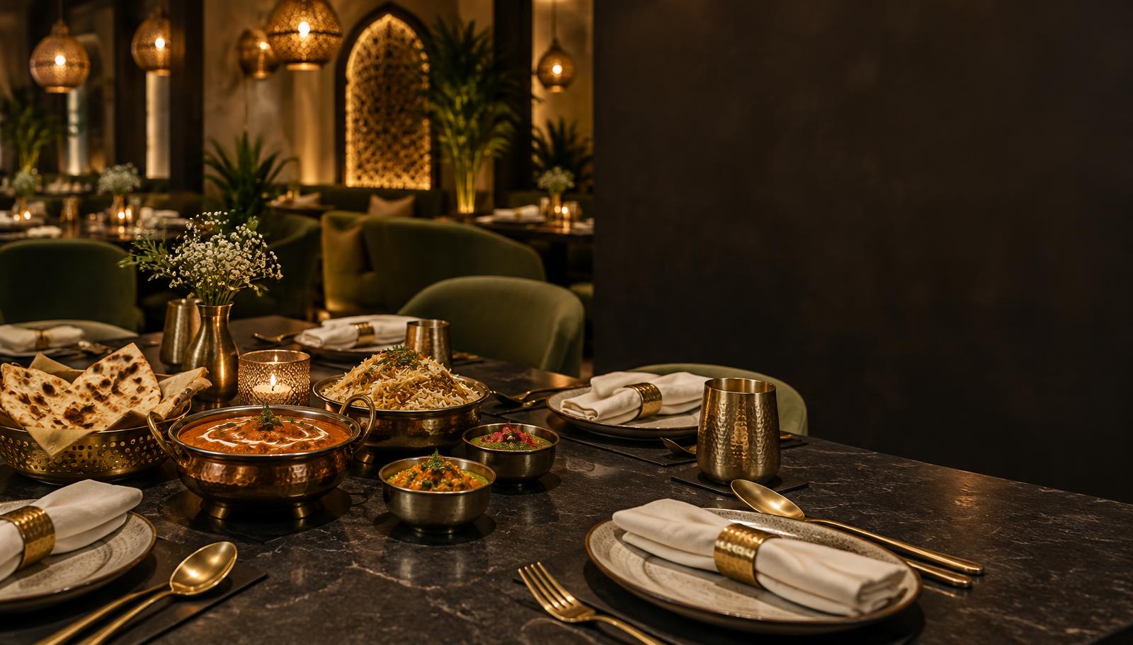 A table prepared for sharing a family meal